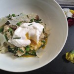 Spring Vegetable Risotto with Poached Egg