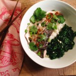 Asian Steamed Fish with Kale Sauté